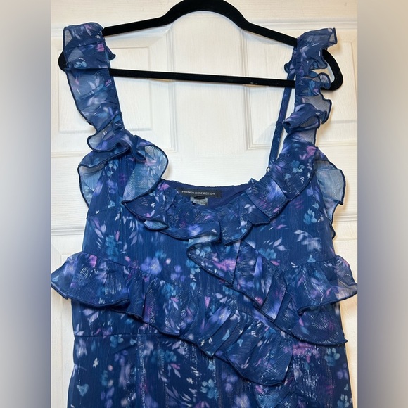 French Connection Aden Bai Frill Mini Dress Size 12 - Picture 5 of 12